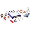 Mattel WWE Knuckle Crunchers Mini Mayhem Ring Bundle Set da gioco, Cody Rhodes, John Cena, Seth Rollins Figure