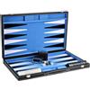 Chessgammon Set Backgammon in pelle blu cielo 21 pollici