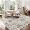 GENIMO - Tappeto Vintage 300x400cm - Antiscivolo, Lavabile in Lavatrice, Morbido e Resistente - Per Soggiorno, Sala da Pranzo, Camera da Letto - Beige