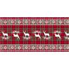 HomeLife Tappeto Cucina Antiscivolo Lavabile in Vinile 52X160 Made in Italy | Passatoia Antimacchia in PVC Interni e Esterni Fantasia Tartan Con Cervi Rosso | Tappeti Runner Lungo in Gomma [160 cm]