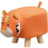 Folpus Poggiapiedi per bambini Sedia per bambini Sgabello per apprendimento per bambini Forma di animale Poggiapiedi Sgabello per ingresso Camera da letto, Tigre arancione