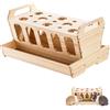 BORDEAG Grande Montagna Di Fieno In Legno Con Tavoletta Per Conigli, 12 X 9,4 X 6,6 Pollici, Presepe In Legno Naturale Durevole Per Piccoli Animali E Ambienti Di Allevamento