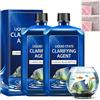 Generico 2Pcs Fast-Acting Aquarium Water Clarifier, Aquarium Liquid State Clarifying Agent,Clears Cloudy Water & Maintains Clear Results, Powerful Fish Tank Water-Purification,Safe & Gentle Formula