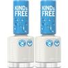 Rimmel London, Smalto KIND & FREE, Formula Delicata a Base Vegetale, Rinforzante, Cruelty-Free e Vegano, 151 Fresh Undone (Confezione da 2)