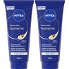 NIVEA Crema Mani Nutriente 100 ml, Crema mani riparatrice e idratante 72h, Hand cream profumata con Acido Ialuronico e Olio di Mandorla, Assorbimento rapido, Pelle secca e screpolata (Confezione da 2)