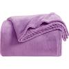 KMUSET Coperta in pile di microfibra, leggera, super morbida, accogliente, colore: lilla