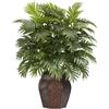 Nearly Natural Areca 6651 - Palma artificiale con vaso, 106,7 x 28 x 27,9 cm, verde