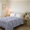 Italian Bed Linen Trapuntino Estivo Linea KARMA Made in Italy Copriletto Stampato in Morbida Microfibra - Trapunta Primavera Estate Mezza Stagione - Fun blu, Matrimoniale 250x240cm