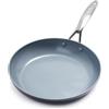 GreenPan Valencia Pro Padella da 30 cm in ceramica anodizzata dura e antiaderente, senza PFAS, induzione, lavabile in lavastoviglie, resistente al forno, grigio