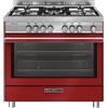 GLEMGAS GLEM GAS ST965MRS CUCINA CON FORNO ELETTRICO 104LT A+ Rosso