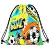JOVYTH Borsa Con Coulisse Calcio Verde, Sacca Sportiva Bambini Per Scuola, Nuoto, Viaggio, Regalo Compleanno Calcistico Per Ragazzi E Ragazze