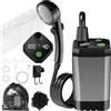 MZJAUVF Doccia da Campeggio, Doccia Portatile Campeggio, Doccia Ricaricabile Portatile da 6000 mAh, Doccia Campeggio con Display Digitale Intelligente, per Camper, Spiaggia, Auto, Giardino, Animali