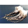 SPSMOKH 30 pezzi bianco naturale nero sbarrato gallo grizzly hackles Streamer Fly Tying piume materiali