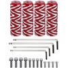 Axorafow Lega di alluminio per pedane per bici da strada - Pedane zigrinate antiscivolo 100 x 28 mm per assi da 3/8 pollici, montaggio asse anteriore/posteriore, 1 paio (nero)