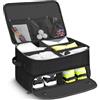 HPLSZCN Organizer per bagagliaio da golf a 2 strati, armadietto per auto con scomparto ventilato separato per 2 paia di scarpe, portaoggetti per palline, tee, vestiti, guanti, accessori, regali da