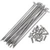 Partuto Set di 20 Raggi per Bicicletta 13G, Raggi per Ruota Bici in Acciaio Inossidabile 304, tonalità Argento 105mm