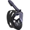 Wsobue Maschera Subacquea, Maschera da Snorkeling per Adulti,Visuale Panoramica 180° Design Pieno Facciale e Compatibile con Videocamere Sportive Maschera per Immersioni (Nero S/M)