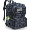 OUUTMEE Zaino tattico militare (20L/25L/35L/40L/45L/50L), zaino MOLLE per uomini e donne, esercito Assult Camouflage caccia Daypack 3 giorni Bug Out Bag Borsa per computer portatile per escursioni, viaggi