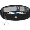 Generic Marsupio sottile con cintura, marsupio, marsupio da corsa, marsupio per allenamento e jogging, accessorio per telefono, nero, Waist: 60-85cm, Con borraccia