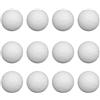 Axorafow Confezione da 12 palline da calcio in resina solida 24 g, liscia e leggera, colore bianco, 36 mm, palline di ricambio per biliardino