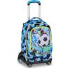 SJ GANG STYLE JAM GANG Trolley Jack 8 ruote GLOWGAME, Blu, 34L, Scomponibile, Cross-over System, 3 in 1, Spallacci a scomparsa, Tasca portaborraccia, Barra regolabile, Scuola elementare, Bambino