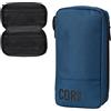 COR Surf Borsa da Viaggio Compatta da Toilette da Appendere, Kit Dopp Premium per Uomo e Donna da Viaggio | Impermeabile con 4 scomparti separati e cerniere impermeabili (Blu scuro)