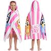 Get Trend Bluey Incappucciata Accappatoio Bambina, Cotone Spiaggia e Asciugamani Bagno, Morbido e Assorbente, Accessori da Viaggio, Regalo Ragazza (Multi Bluey)