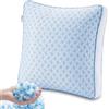 Klyvvo Cuscino Letto 40x40 cm, Cuscino Memory Foam Gel, Altezza Regolabile, Doppio Rivestimento Termoregolato, con Federa Rimovibile e Lavabile, Adatto a Tutte le Posizioni di Dormienza