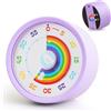 Voniobuy Timer Visivo per Bambini, Timer di 60 Minuti | Con Funzionamento Silenzioso, per L'apprendimento, Efficace del Tempo
