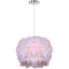 DLGLOLIN Lampada a sospensione in piume colorate lampadario camera da letto adolescente ragazza E27 lampada a sospensione interna decorazione soffitto per il letto soggiorno, 30 cm