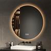 EMKE Specchio Bagno Rotondo con Luce-80 cm, 3 Colori di Luce (Bianco Caldo/Neutro/Freddo), Dimmerabile, Interruttore Touch, Funzione Memoria,Specchio Bagno LED