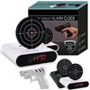Generic Sveglia con Pistola e Bersaglio con Gioco di Tiro - Sveglia Digitale Interattiva con Timer di Tiro, Senza Funzione di Ritardo, Sveglia da Comodino con Registrazione Personalizzata e Display LED per