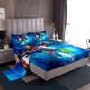 Loussiesd Set di biancheria da letto Dreamcatcher Boho Dream Catcher copripiumino per bambini ragazzi ragazze adolescenti set lenzuola letto galassia blu copriletto traspirante con farfalle misura doppia