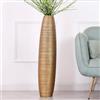 Leewadee Vaso Oro Decorativo Per Fiori O Pampas Da Interno Da Terra, Alto 85 cm, Resina