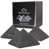Heka Naturals Piramide di Shungite Non Levigata Pietra Nera Set di 3 | 8 cm - Decorazioni Casa Shungite Pietra Naturale Prodotti - Pietre Chakra Cristalli Curativi Meditazione