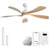 Sofucor 132cm Smart Ventilatore da Soffitto con Luce, Alexa/App/Google, Ventilatore da Soffitto Silenzioso con Telecomando, WiFi, Timer, 6 Velocità, 3 Temperatura di colore, Motore DC per Camera