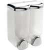 Inda accessori bagno Dispenser sapone INDA doppio a parete 12x7x15 i ABS trasparente,AV112A : Disponibilità - Da ordinare, Finitura - Trasparente