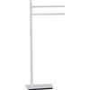 Colombo Design Piantana lavabo colombo serie square cromo art.B9901 : Disponibilità - Da ordinare, Finitura - Bianco opaco, Tipologia - Con porta salviette girevole