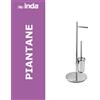 Inda accessori bagno Piantana wc inda con portarotolo e scopino cromo av086 : Disponibilità - Da ordinare, Finitura - Cromo, Tipologia - Con porta rotolo e scopino