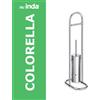 Inda accessori bagno Piantana wc inda colorella cromo a23240 art.A23240CR : Disponibilità - A magazzino, Finitura - Cromo, Tipologia - Con porta rotolo e scopino