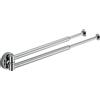 Colombo Design Porta salviette doppio a snodo estensibile Colombo Plus w4914 cromo : Dimensione - 35 cm, Disponibilità - Da ordinare, Finitura - Cromo