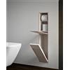 Inda accessori bagno Modulo con 2 porta rotolo e porta scopino in acciaio INDA linea My Sec : Disponibilità - Da ordinare, Finitura - Azzurro