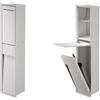 Inda accessori bagno Modulo con 2 porta rotolo e porta scopino in acciaio INDA linea My Sec : Disponibilità - Da ordinare, Finitura - Marrone