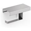 Inda accessori bagno Porta rotolo destro con coperchio Inda Indissima inox spazzolato : Disponibilità - Da ordinare, Finitura - Calacatta