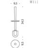 Colombo Design B0158 manico con ciuffo : Disponibilità - Da ordinare, Finitura - Cromo