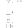 Colombo Design B1668 manico con ciuffo per B1626-27 : Disponibilità - Da ordinare, Finitura - Cromo
