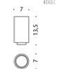 Colombo Design B5252 bicchiere per B5202 Nordic : Disponibilità - A magazzino, Finitura - Vetro Acidato