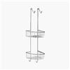 Inda accessori bagno Griglia portaoggetti angolare doppia Inda : Dimensione - 21 cm, Disponibilità - Da ordinare, Finitura - Cromo