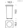 Colombo Design B7056 in vetro con base per B7006 Over : Disponibilità - Da ordinare, Finitura - Cromo satinato
