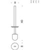 Colombo Design B7058 manico con ciuffo per B7006-7 Over : Disponibilità - Da ordinare, Finitura - Cromo satinato